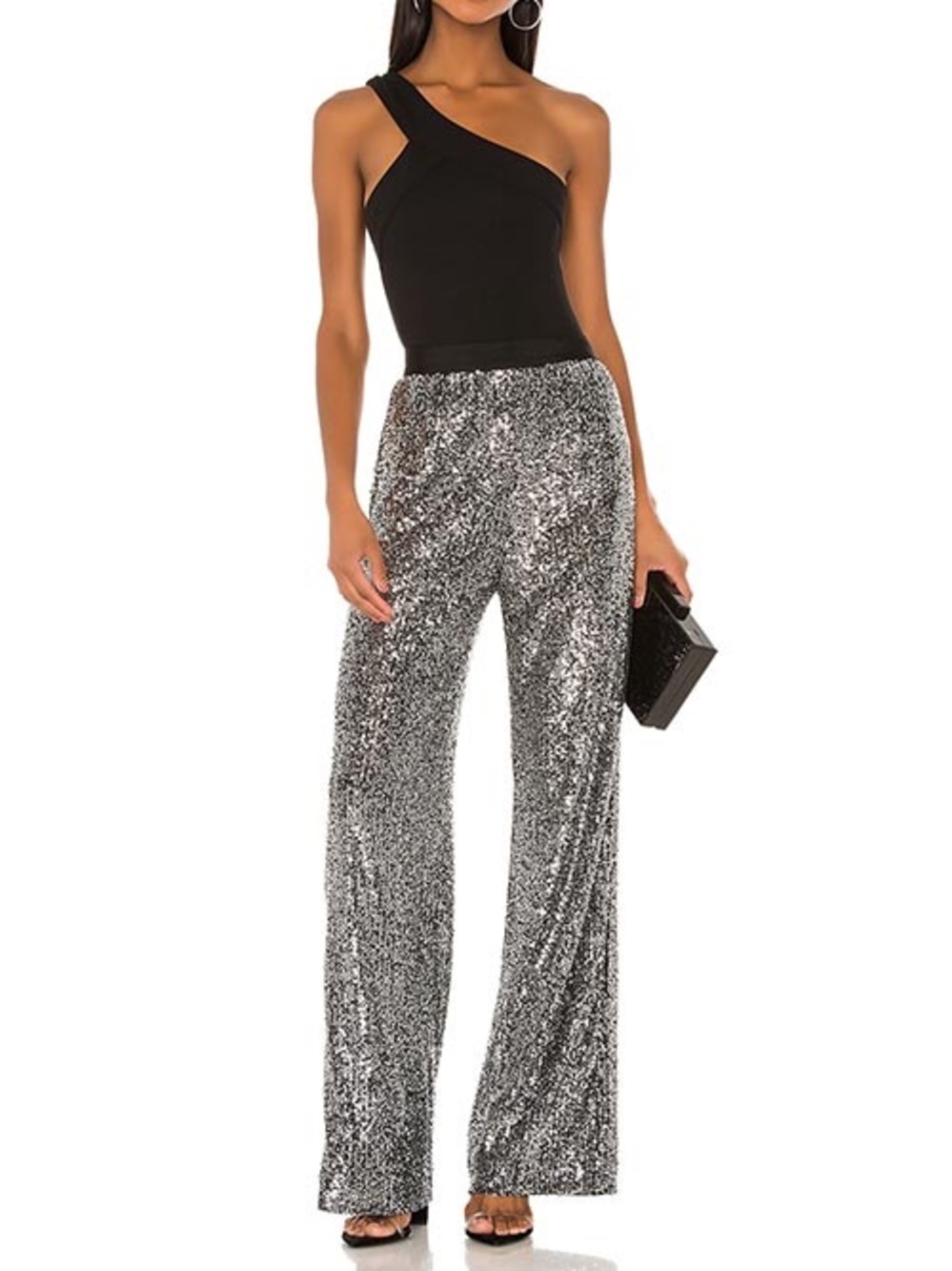 NBD Silver Sequin Pants